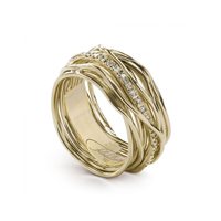 Anello Rubinia Donna Classic Collection Filo Della Vita in Oro giallo Diamante 0.18 Ct AN13GBT - AN13GBT-16